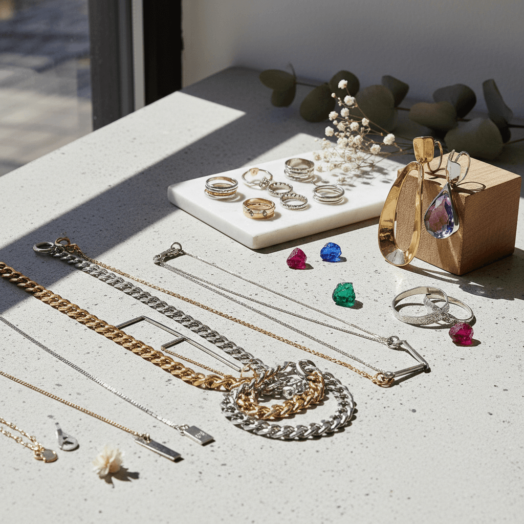 Collection of trending jewelry styles and contemporary designs